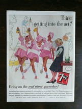 Vintage 1962 7up Women Daning Full Page Original Color Ad - £5.29 GBP