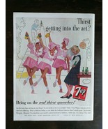 Vintage 1962 7up Women Daning Full Page Original Color Ad - £5.22 GBP