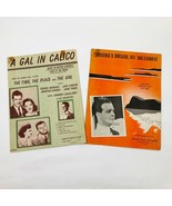 A Gal In Calico &amp; Someone&#39;s Rocking My Dreamboat Sheet Music 1956 &amp; 1951 - $369.75 MXN