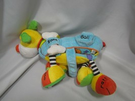 Pottery Barn Kids Stuffed Plush Blue Activity Puppy Dog Crinkle Rattle Squeak - £31.18 GBP
