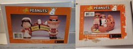 Vintage Snoopy Peanuts Thanksgiving Pilgrim candle holder ADLER 4.5&quot; NIB... - $59.99