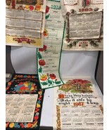 5 pc. Vintage cloth wall hanging calendar 1963,67,69,76,78...unused yearly - £32.51 GBP