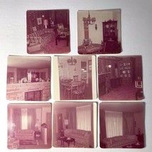 Vintage 1960s MCM Room Interior Furniture Decor MOD Color Red Hue Snapshot PHOTO - £28.99 GBP