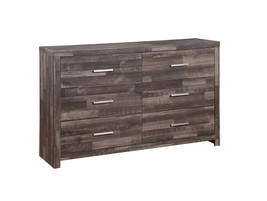 60 Inch Dark Brown Solid and Manufactured Wood Six Drawer Double Dresser - €637,33 EUR
