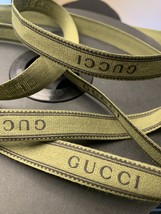 One Yard of Gucci GG Green Signature Ribbon Grosgrain Made in Italy Authentic - £5.70 GBP