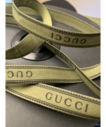 One Yard of Gucci GG Green Signature Ribbon Grosgrain Made in Italy Auth... - £5.60 GBP