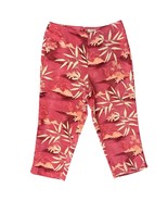 Vintage Tommy Bahama Pink Beige Palm Leaf 100% Silk High Rise Tropical P... - $34.60 CAD