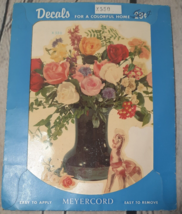Meyercord Water Decal Red Rose Floral Bouquet Vase Toy Horse NOS Vintage X550 - £8.55 GBP