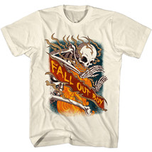 Fall Out Boy Skeletons on Fire Men&#39;s T Shirt Light Em Up Skater Alt Rock Band - £23.21 GBP+