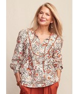Matilda Jane Heart to Heart Meadow Brook Floral Gauze Blouse Size L Larg... - $53.86 CAD