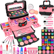 Kids Makeup Kit for Girls, Princess Real Washable Pretend Play Cosmetic Set Toys - £20.95 GBP