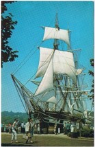 Postcard Sailing Ship Charles W Morgan Last Of Old Whalers New Bedford MA - £2.20 GBP