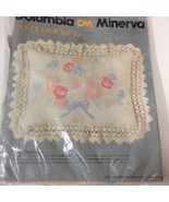 Columbia Minerva 7538 Candlewicking Kit Pastel Floral Pillow 1983 Sealed... - €6,65 EUR