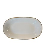 VTG ALKA Bavaria Carina White Porcelain Gold Rimmed Oval Plate Germany 9... - $22.97