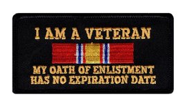 I am a Veteran My Oat Defense Ribbon Military War POW Iron ON Patch (MTU1) - £5.67 GBP