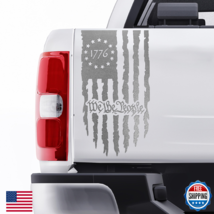 GRITKULTURE We The People Distressed American Flag Vinyl Decal For Truck... - $31.56