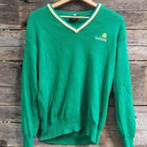 Vintage Glencree Ireland Cloverleaf St. Patrick Sweater Acrylic Mens Siz... - $44.24
