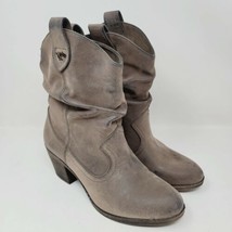 Rocket Dog Women&#39;s Western Ankle Boots Sz 8.5 M Slough Cowboy Gray - £35.86 GBP