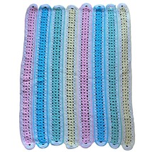 Handmade Crochet Baby Blanket 34 x 46 Grannycore Multi-color Pastels Unisex Gift - £13.48 GBP