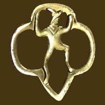 Girl Scout Gold Tone Lapel Pin ~ Vintage! - £15.05 GBP