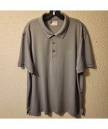 Men&#39;s White/Black Striped Izod Golf Polo Shirt Performance Stretch Sz XXL - £15.14 GBP