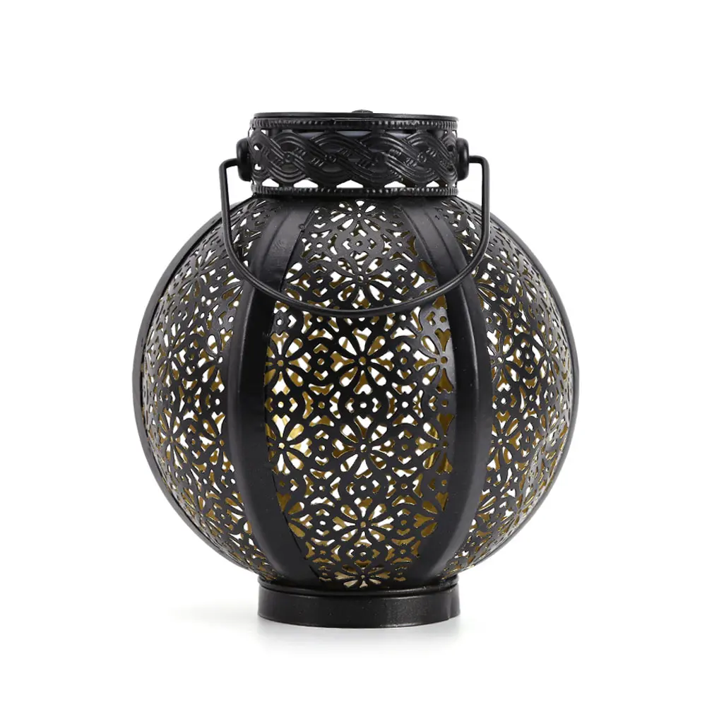 Solar Lanterns ed-Out Flower Design Outdoor Decorative Hanging Light for Yard Tr - £58.12 GBP