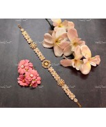 VeroniQ Trends-Elegant Floral Gold Plated Pachi Kundan Matha Patti - $115.00