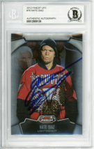2012 Topps Finest UFC Nate Diaz Signed Trading Card BAS Encapsulated Autograph - £193.87 GBP