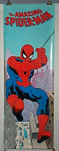 1987 Amazing Spider-Man DOOR poster:Vintage Marvel Comics 74x26 Spiderman pin-up - £203.36 GBP
