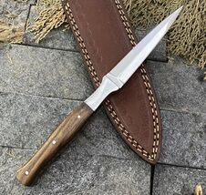 Slim Boot Fixed Knife 4" Double Edge D2 Steel Dagger Blade Survival Fish... - $25.24