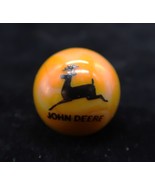 Vintage John Deere Shooter Marble Yellow Swirl &amp; Black Letters Nice Color - €17,15 EUR