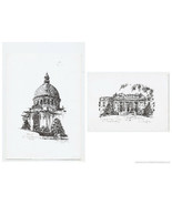Vintage Artist J. M. McGrath USNA Naval Academy Annapolis Etching Prints... - $6.83 CAD