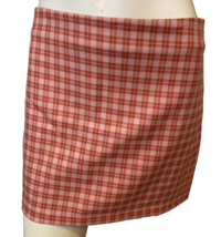 Urban Outfitters Red Checked A Line Mini Skirt Size M - £15.16 GBP