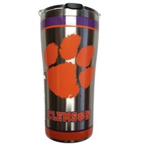 Tervis 20 Oz Clemson Tigers Stainless Steel Tumbler Glass Cup &amp; Lid Hot Cold - £18.07 GBP