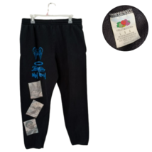 Fruit of the Loom Black Sweatpants L Custom Graphic “Long Live My Boy” - $23.76