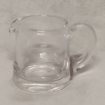 Lenox Small Etched Syrup Pitcher Clear Glass Etched Lines - £13.25 GBP