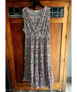 Max Studio 1X Tiered Dress Wrap Top Pullover Sleeveless Flowy Ruffle Bot... - $27.72