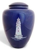 Large/Adult 200 Cubic Inch Fiber Glass Shell Art Lighthouse Cremation Urn - £152.34 GBP