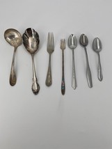 Vintage Lot of 7 Assorted Silver Plated Flatware/Silverware Pieces - £5.31 GBP