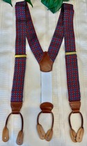 Dooney &amp; Bourke  Suspenders Braces Silk and Leather Men Unisex NWOT - £14.87 GBP