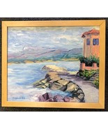 Oil Painting Original Provence France Beach 17x20 - David Camardo - PRIC... - $79.48