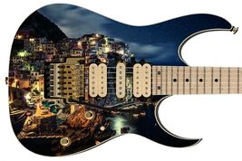 Guitar Skin Axe Wrap Re-skin Vinyl Electric Caught Somewhere in Greece 813 - $45.49