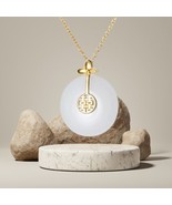 Jade Gold Over Silver Necklace - Dainty Necklace Gratitude Chocker - €41,46 EUR