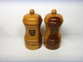 MACKINAC ISLAND MICHIGAN SOUVENIR SALT &amp; PEPPER SHAKERS VINTAGE  UNUSED - £15.65 GBP