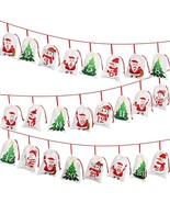 Christmas Advent Calendar 2022 Decorations, 24 Days Dimity Burlap Gift B... - £15.72 GBP