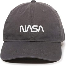 NASA Worm Logo Ball Cap Hat Air Force Space Shuttle Apollo Gemini Mercury New - £18.68 GBP