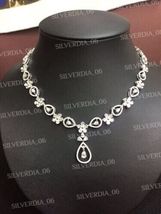 10CT Pear Cut  Simulated Diamond Women&#39;s Necklace Gold Plated 925 Silver - £245.31 GBP