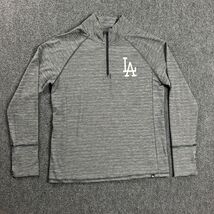 Los Angeles Dodgers 1/4 Zip Pullover Adults Medium New Era Cooperstown Mens - $33.19