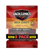 Jack Link&#39;s Beef Jerky, Sweet and Hot, 3.25 oz, 3-count - £18.86 GBP