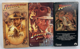 The Indiana Jones Trilogy 3 x VHS Harrison Ford Sean Connery Lost Ark - ... - $14.99
